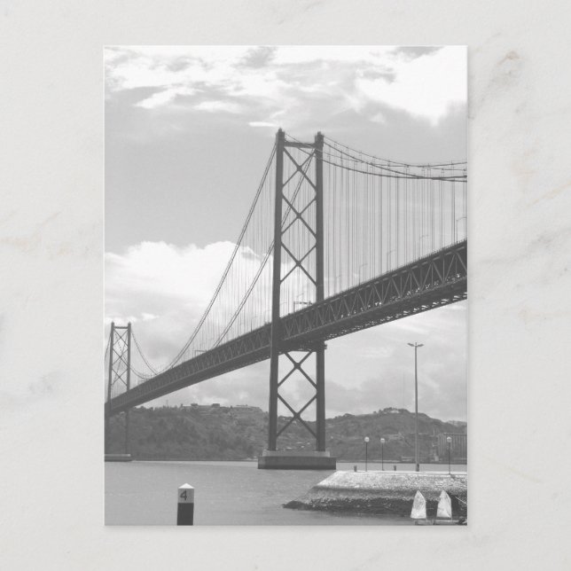 Cartão Postal Ponte sobre o rio Tejo (Frente)