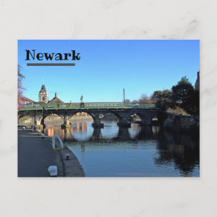 Cartão Postal Ponte sobre o rio Trent em Newark Postcard