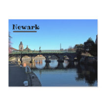 Ponte sobre o rio Trent em Newark Postcard