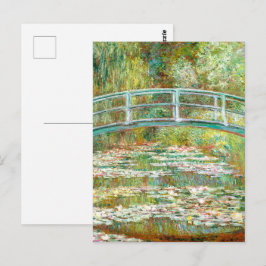 Cartão Postal Ponte sobre uma Lagoa de Nenúfares por Claude Mone