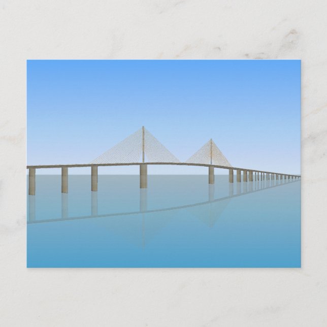 Cartão Postal Ponte Sunshine Skyway: Tampa Bay: (Frente)