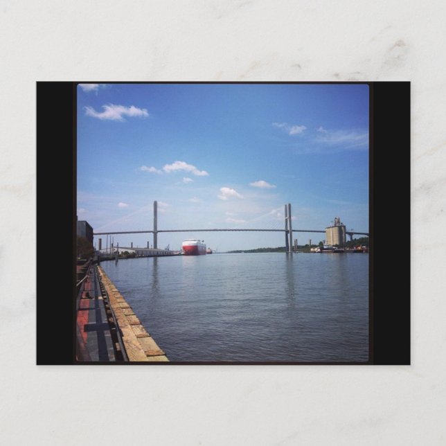 Cartão Postal Ponte Suspensa de Savannah (Frente)
