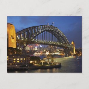 Cartão Postal Ponte Sydney Harbor e Hotel Park Hyatt Sydney