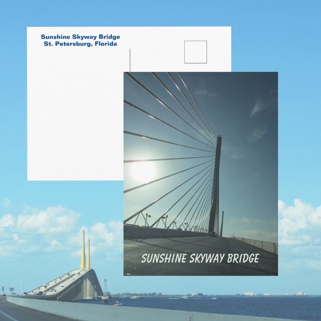 Cartão Postal Ponte Tampa Bay Sunshine Skyway Bridge Flórida (Criador carregado)