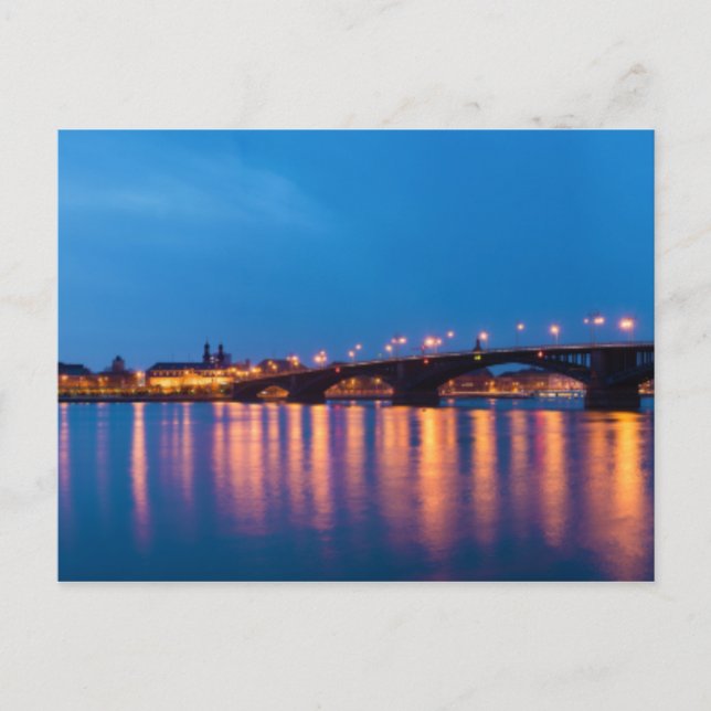 Cartão Postal Ponte Theodor Heuss sobre o rio Reno (Frente)