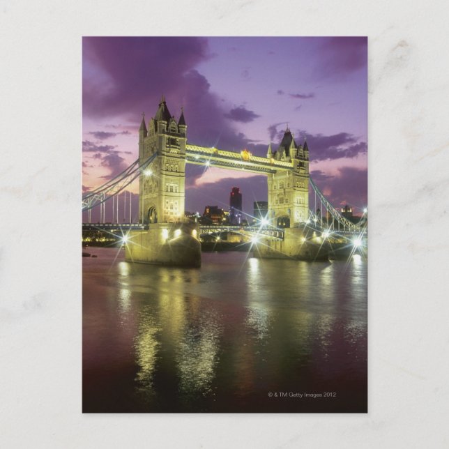 Cartão Postal Ponte Torre à Noite (Frente)