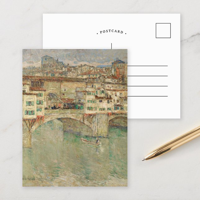 Cartão Postal Ponte Vecchio | Childe Hassam (Criador carregado)