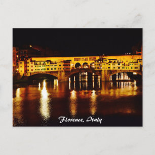 Cartão Postal Ponte Vecchio em Florença, Itália