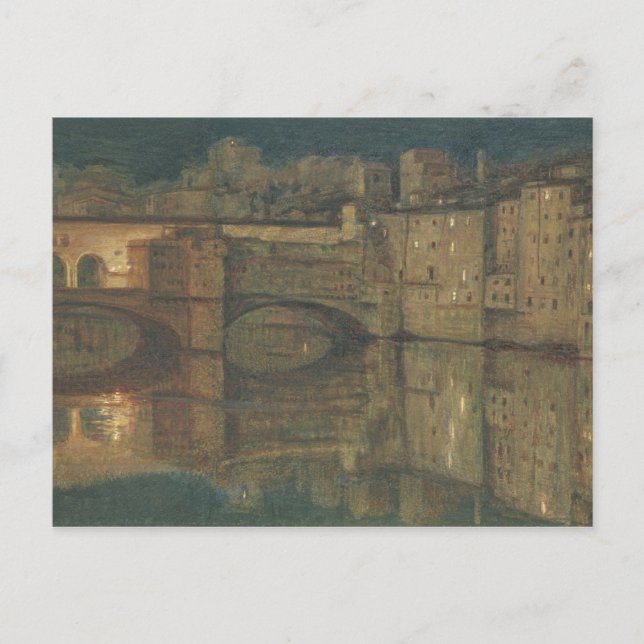 Cartão Postal Ponte Vecchio, Florença (azeite na canvas) (Frente)