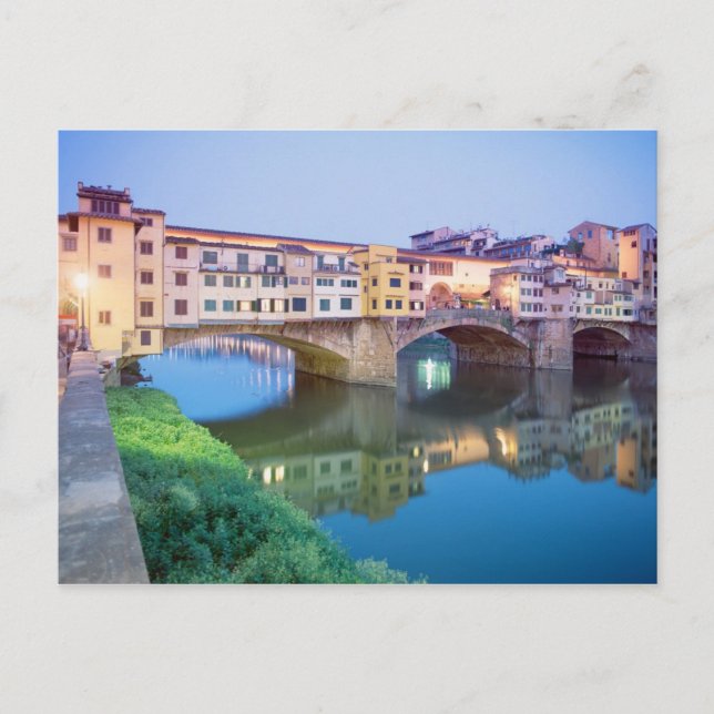 Cartão Postal Ponte Vecchio Florence Itália (Frente)