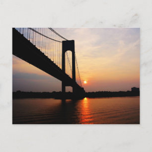 Cartão Postal Ponte Verrazano no amanhecer