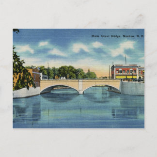 Cartão Postal Ponte Vintage Main Street Nashua NH