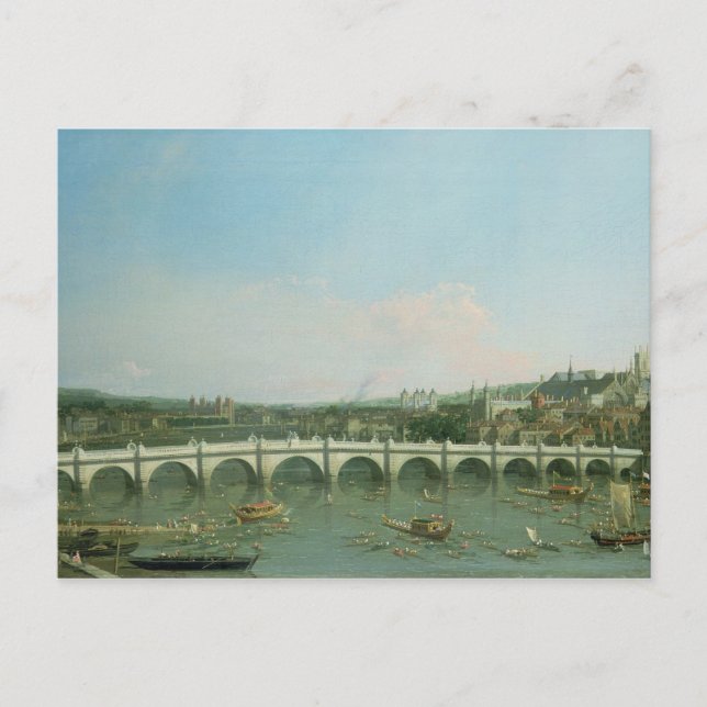 Cartão Postal Ponte Westminster do Norte com Lambeth (Frente)