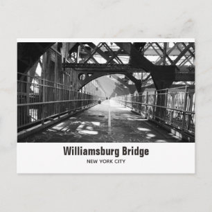 Cartão Postal Ponte Williamsburg Nova Iorque Black and White