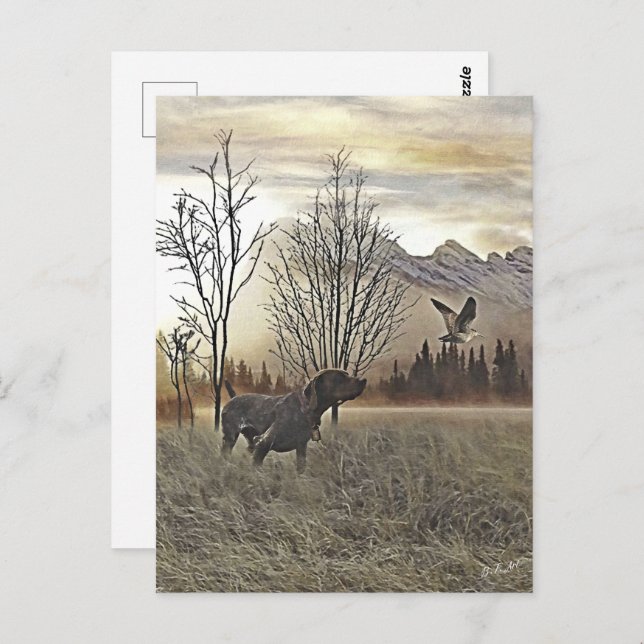 Cartão Postal Ponteiros abreviados alemães (Frente/Verso)