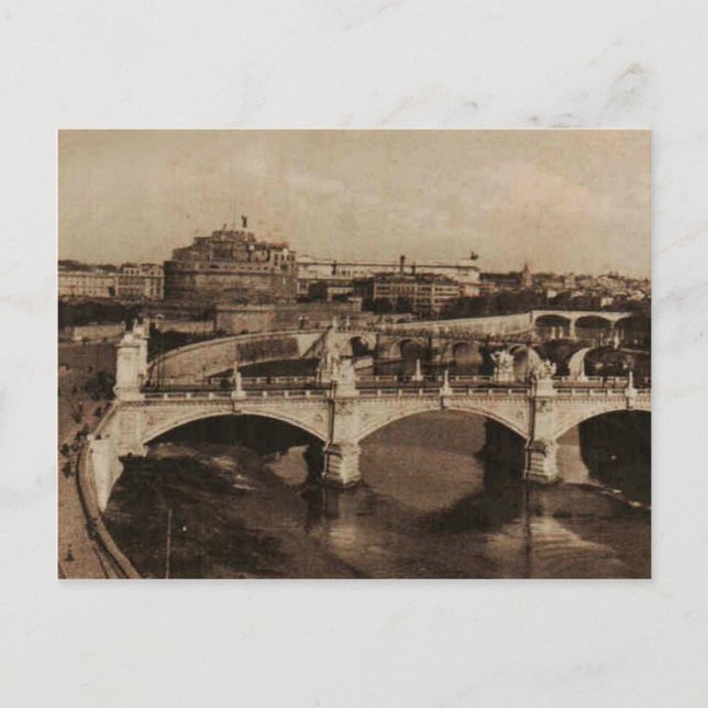 Cartão Postal Pontes ROME 1920 Réplica (Frente)