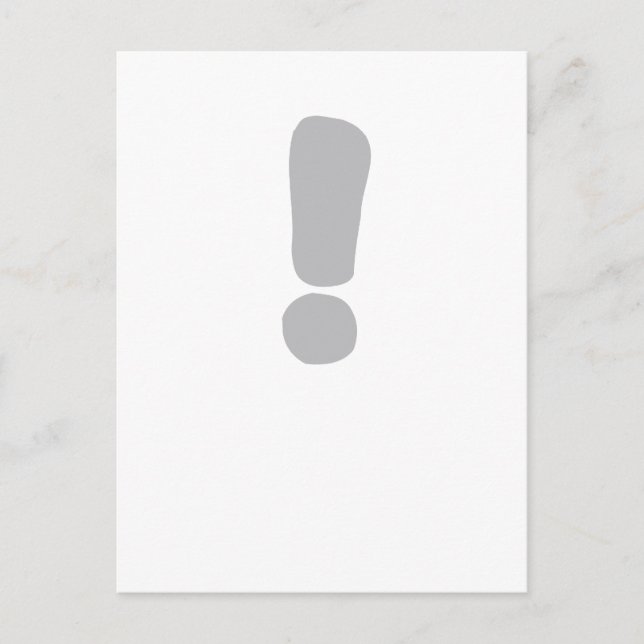 Cartão Postal Ponto de exclamação! (Frente)