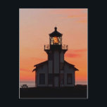 Cartão Postal Ponto de iluminação do MENDOCINO Cabrillo Sunset<br><div class="desc">Olá! Espero que goste desta foto que eu capturei. Sinta-se livre para adicionar seu próprio texto! Procure mais no meu compro.</div>