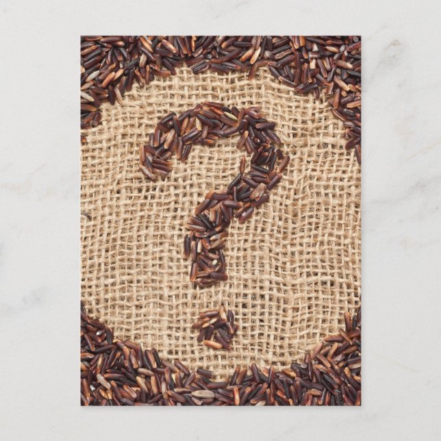 Cartão Postal Ponto de interrogação (Frente)