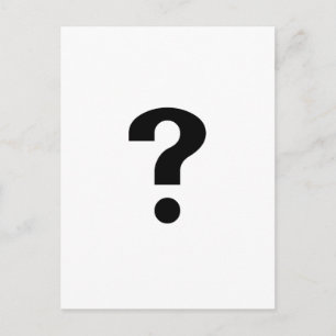 Cartão Postal Ponto de interrogação preto