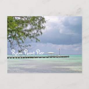 CARTÃO POSTAL PONTO DE RUM PIER/ESCURO CÉU/ÁGUA VERDE COM SOMB