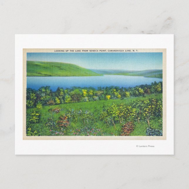 Cartão Postal Ponto de vista do Lago Seneca (Frente)