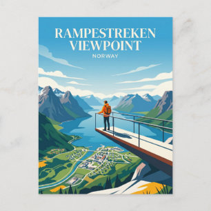 Cartão Postal Ponto de Vista Rampestreken Noruega