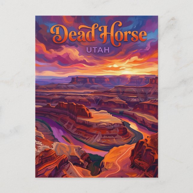 Cartão Postal Ponto do Cavalo Morto Utah (Frente)