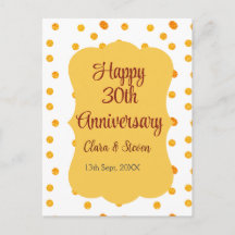 pontos amarelos brilhantes feliz 30º aniversário d