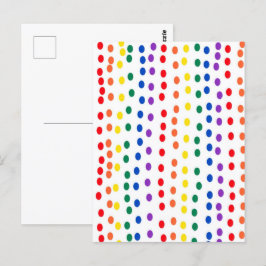 Cartão Postal Pontos arenosos Arco-Íris em Branco