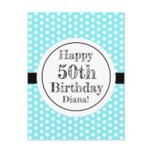 Pontos Azuis E Brancos de 50 Anos de Idade