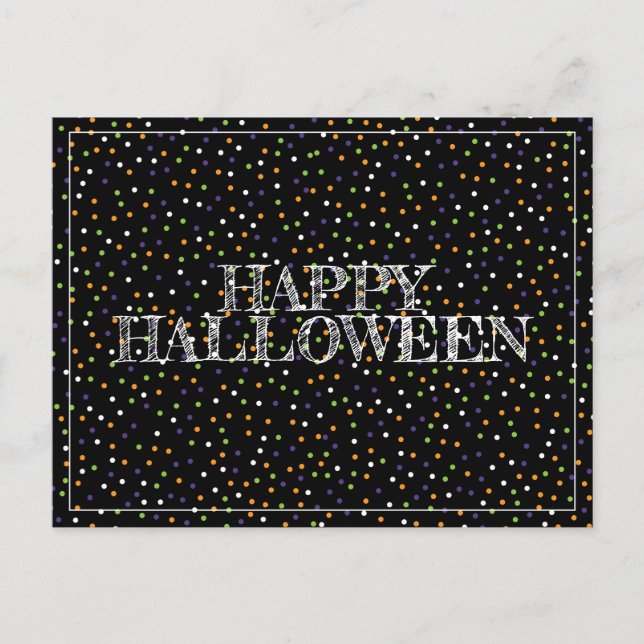 Cartão Postal Pontos de Halloween (Frente)
