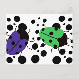 Cartão Postal Pontos de Ladybug