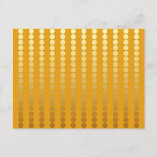 Cartão Postal Pontos de Satin - ouro e mostarda