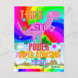 Cartão Postal Pontos de Super Dinossauro de Energia T-Rex 2500 p