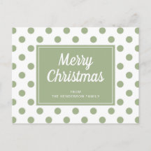 Pontos Modernos de Natal Verde Sage Alegre