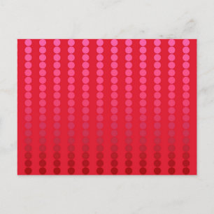 Cartão Postal Pontos satíricos - tons de vermelho profundo