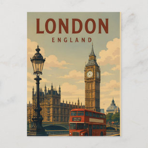 Cartão Postal Pontos Turísticos Históricos de Londres, Inglaterr