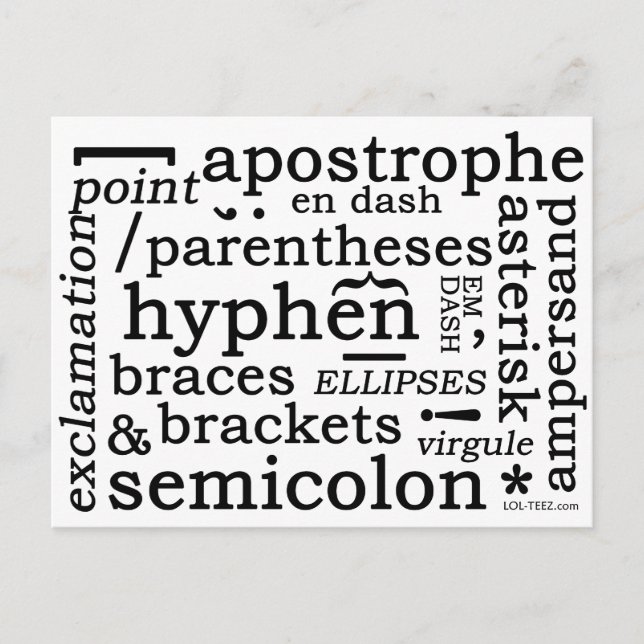 Cartão Postal Pontuação (Frente)