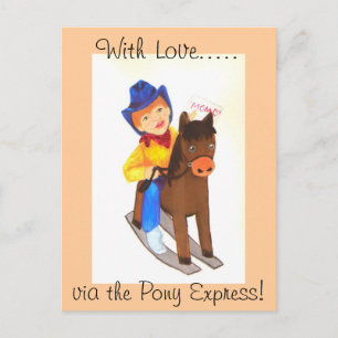 Cartão Postal Pony Express