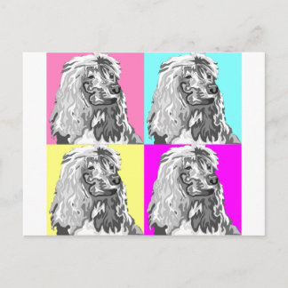 Cartão Postal Poodle Padrão Faz Pastel
