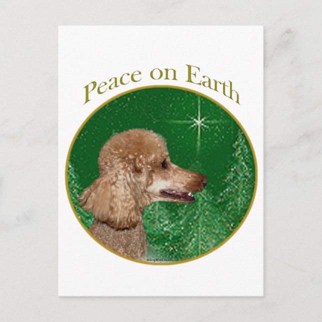 Cartão Postal Poodle Peace (Frente)