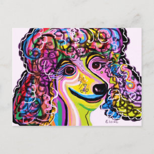 Cartão Postal Poodle Perfeito da Imagem