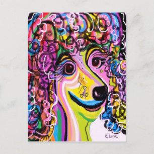 Cartão Postal Poodle Perfeito da Imagem