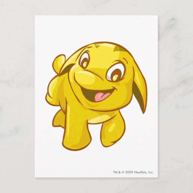 Cartão Postal Poogle Dourado (Frente)