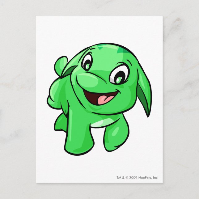 Cartão Postal Poogle Green (Frente)