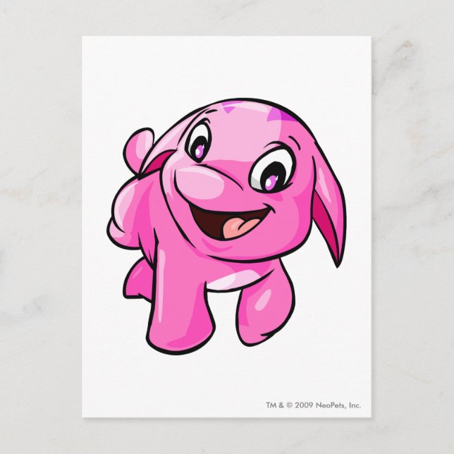 Cartão Postal Poogle Pink (Frente)