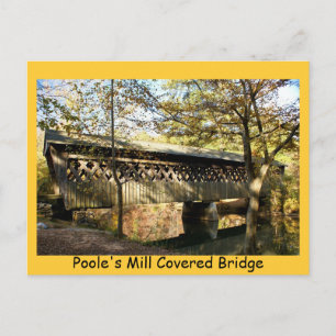 Cartão Postal Poole's Mill Cued Bridge
