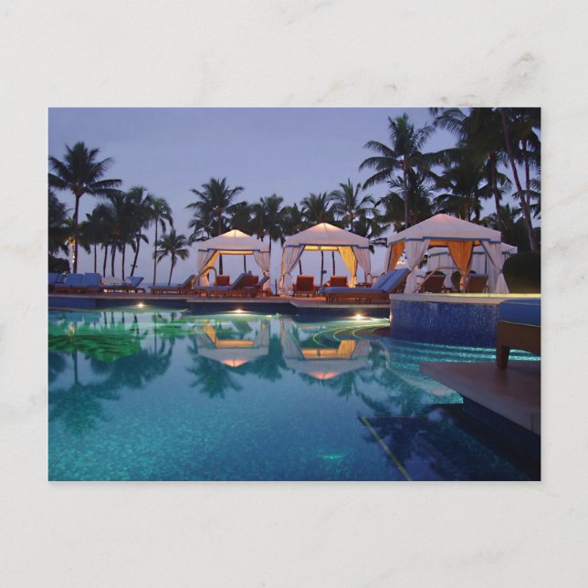 Cartão Postal Poolside no Dawn (Frente)