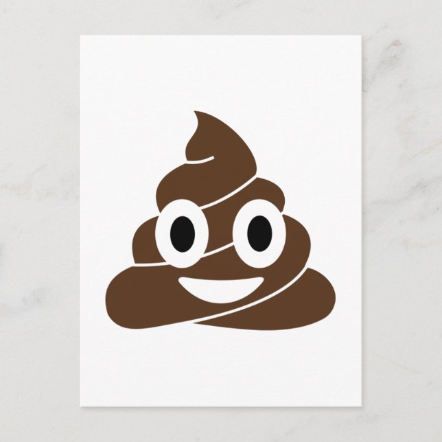 Cartão Postal Poop Emoji (Frente)